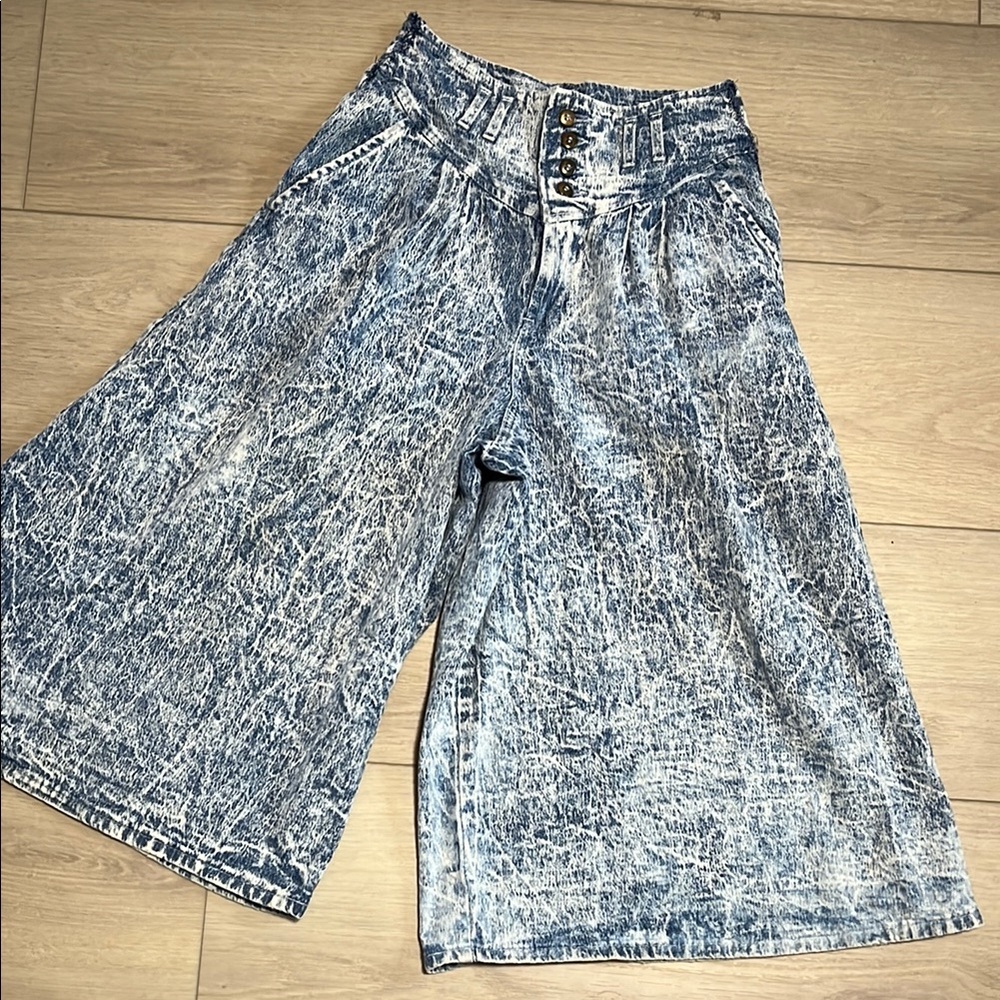 Y2K Grunge Baggy Shorts Vintage Blue Jeans Distressed acid wash High waisted - 7